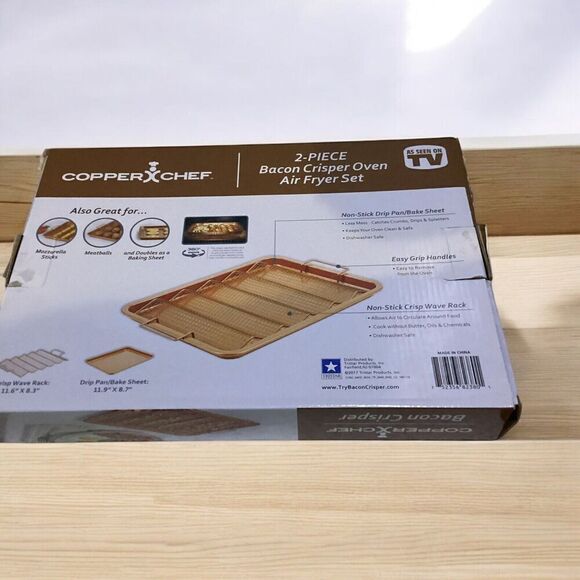 Copper Chef Oven Crisper Tray for Bacon & More Baking Sheet & Rack - Picture 2 of 2